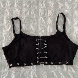 LF metal cutout crop top